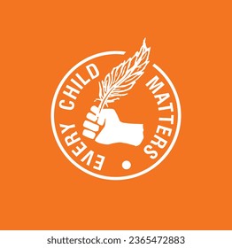 Every Child Matters. National Day for Truth and Reconciliation. Orange T-Shirt Day. 30th September. Vector Illustration.