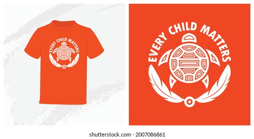 Every Child Matters. Orange Shirt Day of Canada. September 30. National Day of Truth and Reconciliation. Memorial in Tribute to children of Residential School in Kamloops. T-shirt and Logo Design.  svg