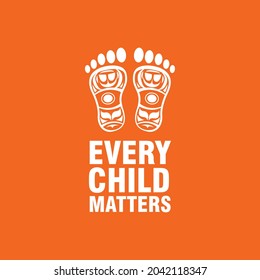 Every Child Matters. Orange Shirt Day. 30 September. Illustration Design.