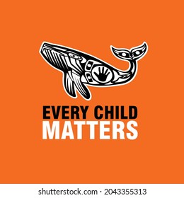 Every Child Matters. Orange Shirt Day Canada. 30 September. Illustration Design.