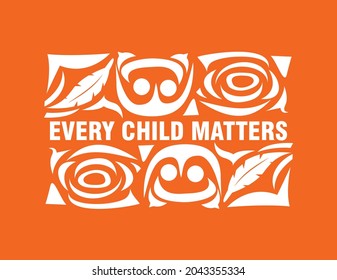 Every Child Matters. Orange Shirt Day Canada. 30 September. Illustration Design.