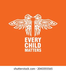 Every Child Matters. Orange Shirt Day Canada. 30 September. Illustration Design.