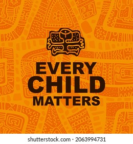 every child matters sign on orange background svg