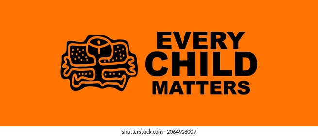 every child matters sign on orange background