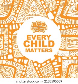 every child matters sign on orange background