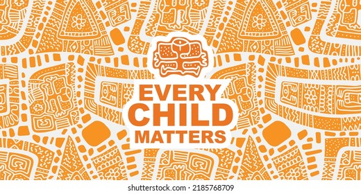 every child matters sign on orange background