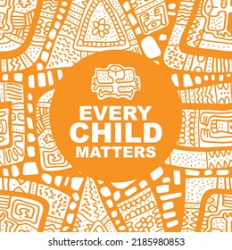 every child matters sign on orange background