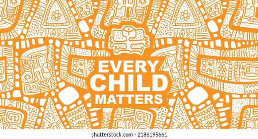 every child matters sign on orange background