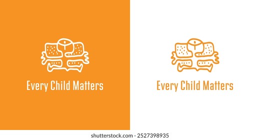 every child matters sign on orange background