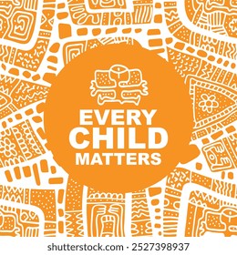 every child matters sign on orange background