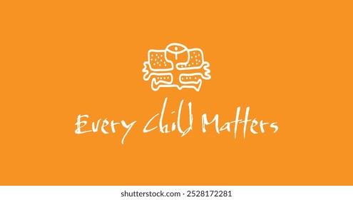 every child matters sign on orange background