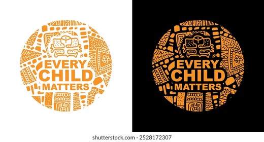 every child matters sign on orange background