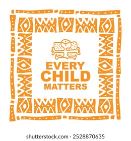 every child matters sign on orange background