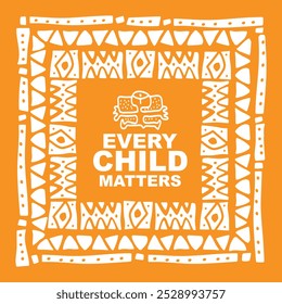 every child matters sign on orange background