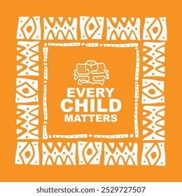 every child matters sign on orange background