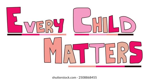Every Child matters vector illustration in white backround