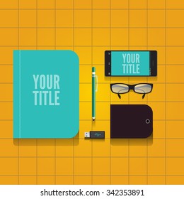 Every day carry pocket review - vector template