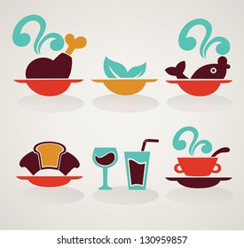 every day meal in info-graphic style, vector collection