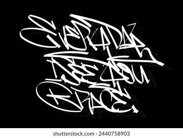 CADA DÍA TE VEO GRACIA diseño de estilo de etiqueta de graffiti