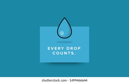 Every Drop Counts Motivational Poster