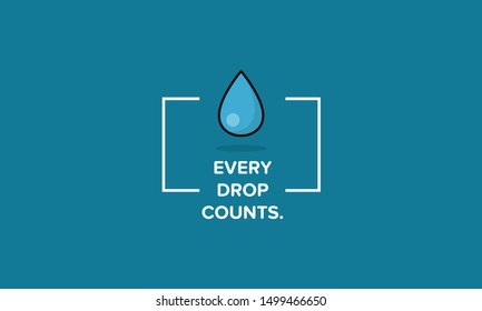 Every Drop Counts Motivational Poster