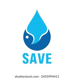 Every Drop Counts Save Water Save Earth | Save Lives Water Conservation Logo | Conserve Today Thrive Tomorrow