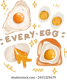 every egg element food design.