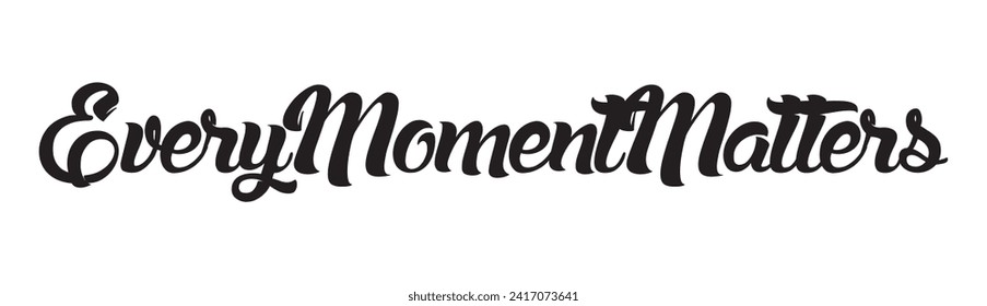 jeder Moment ist Text auf weißem Hintergrund wichtig.