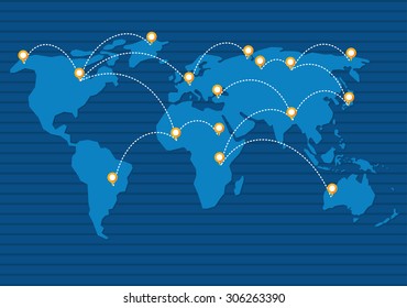 cada parte del mundo está conectada en una sola red