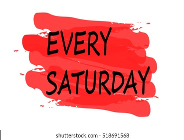 every saturday vector card