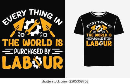 Cada cosa en el mundo es comprado por el trabajo de diseño de camiseta de tipografía personalizada - Imprimir, Póster . 
