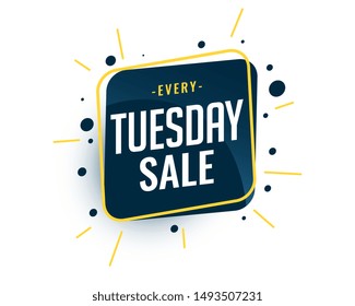 every tuesday sale banner design stylish template