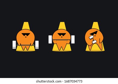 Everybody can be in shape!. Fit man illustrations. 