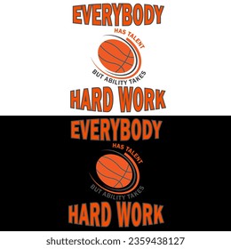 Everybody Has Talent But Ability Takes Hard Work.
