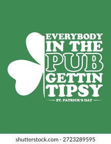 Jeder in der Kneipe Gettin Tipsy St Patrick's Day