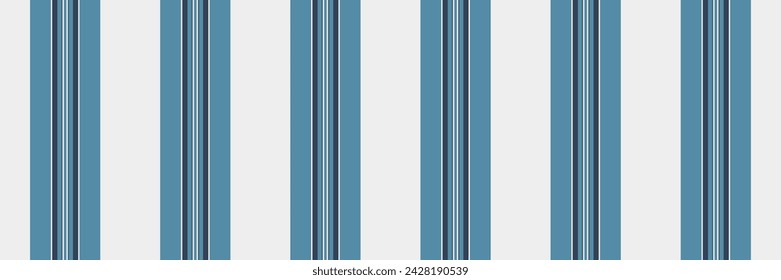 Everyday background stripe fabric, gala texture vector seamless. Mexican vertical textile pattern lines in cyan and white color.