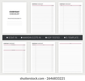Everyday Checklist template, Editable Daily Checklist - Powered by Shutterstock - Get 15% off with code: PIKWIZARD15