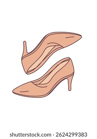 everyday chic shoes, vector illustration