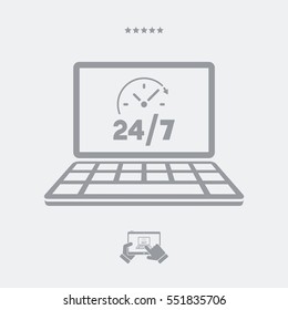 Everyday full time web services - Vector flat icon