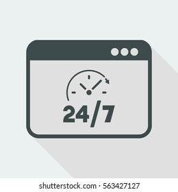 Everyday full time web services - Vector flat icon