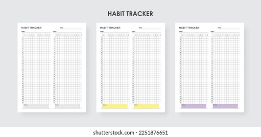 Everyday Habit Tracker Printable Goodnotes and Notability