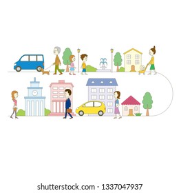 Everyday life illustration