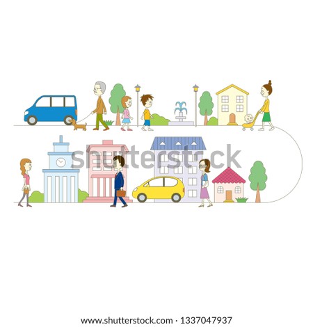 Everyday life illustration