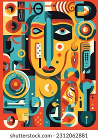 Everyday Marvels: Pop Art Movement Painting of Ordinary Objects in Vector Form, with Solid Colors and Striking Visuals