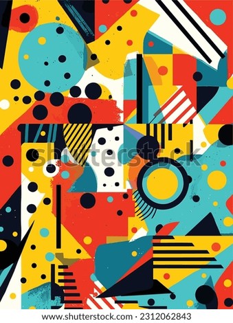 Everyday Marvels: Pop Art Movement Painting of Ordinary Objects in Vector Form, with Solid Colors and Striking Visuals
