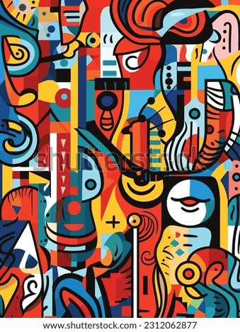 Everyday Marvels: Pop Art Movement Painting of Ordinary Objects in Vector Form, with Solid Colors and Striking Visuals