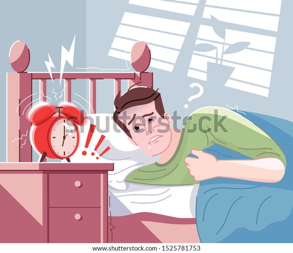 Everyday Morning Stress Flat Vector Illustration Stock Vector (Royalty ...