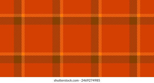 Alltägliche karierte Muster nahtlose, zerlumpte Tartan Textur Check. National Background Vektorgrafik Textilgewebe in orange und leuchtend Farbe.