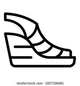 Everyday sandals icon. Outline everyday sandals vector icon for web design isolated on white background