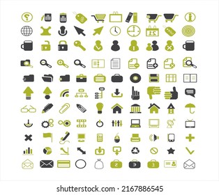 Everyday sign icons elements vectors with white background